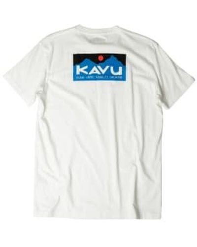 Kavu Camiseta arte grabado klear por encima etch - Blanco