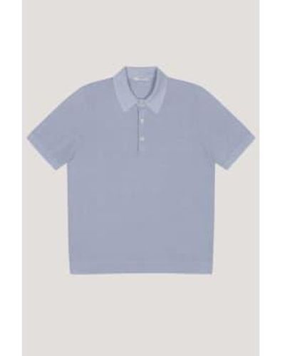 Circolo 1901 Polo en maille fantaisie en frescia 786 gris bleu cn4407