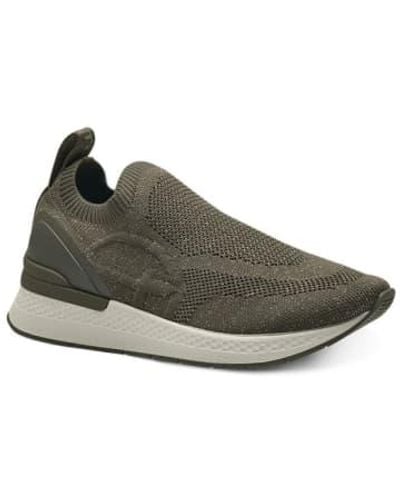 Tamaris Khaki Suede Sneakers Uk 4 - Gray