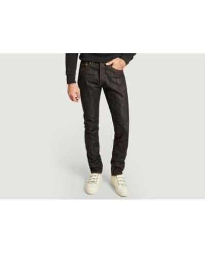 Momotaro Jeans 16 oz 0405 high tapered jeans - Schwarz