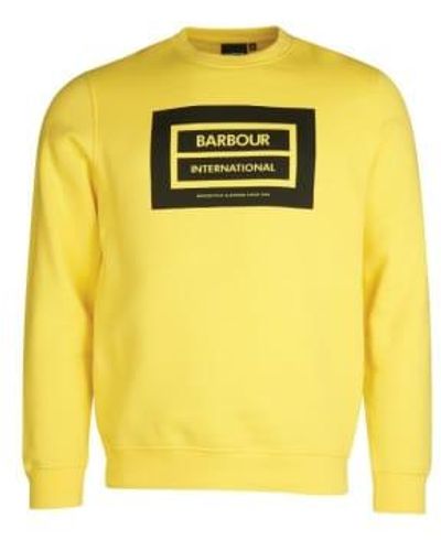 Barbour International legacy logo sweat international jaune