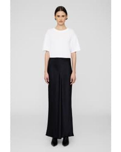 Anine Bing Bar Silk Maxi Skirt Xxs - White