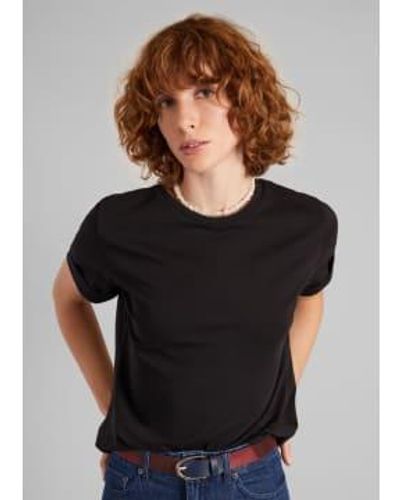 L'Exception Paris T-shirt With Rolled Up Sleeves Xs - Black