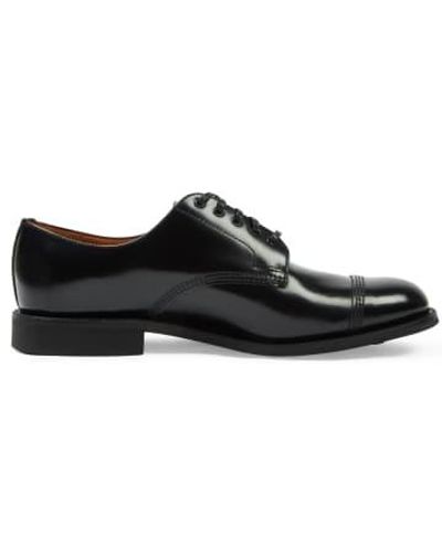Sanders Military Style Leather Derby Shoes - Nero