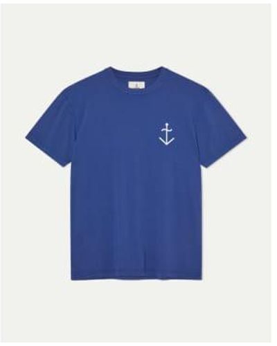 La Paz Dantas T Shirt /ecru Logo - Blue