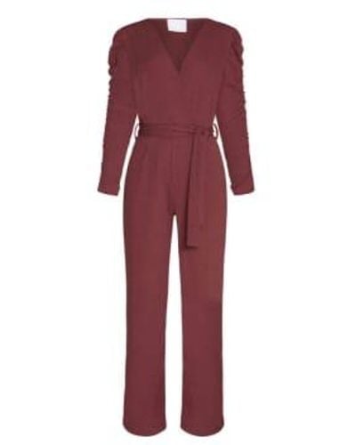 Sisters Point Jumpsuit Or Egina Ls Jumpsuit Port - Rosso