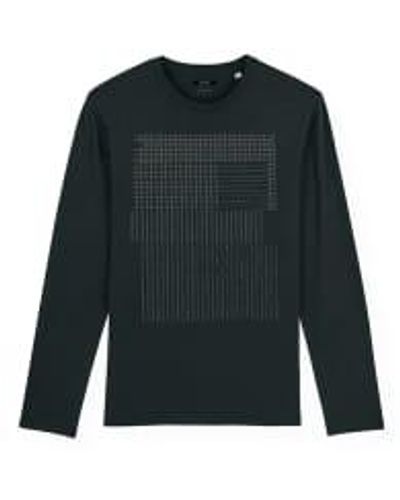 Paala Checkered Long Sleeves T-shirt Xl . - Black