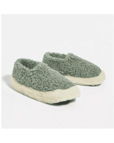 Yoko Wool Siberian slippers green - Grün