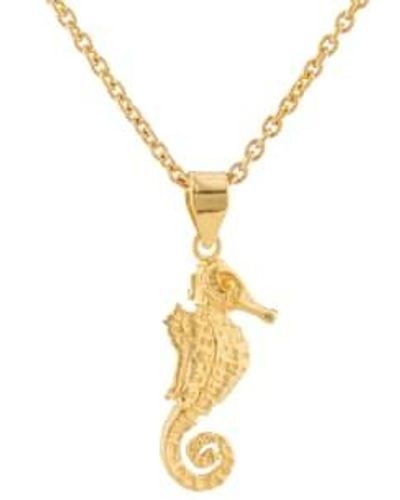 CollardManson Plated Seahorse Necklace One Size - Metallic