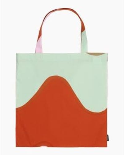 Marimekko Bag With Cotton Shopper Handle Lavander - Red