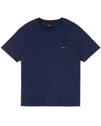 Stan Ray Patch Pocket T-shirt Navy Small - Blue