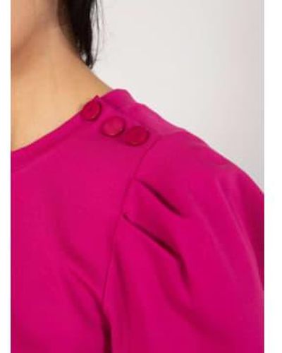 COSTER COPENHAGEN Sweatshirt With Short Sleeves Berry Xs - Pink