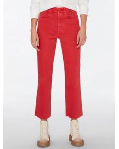 7 For All Mankind Muy bayas crudas crudas hem logan stovepipe jeans - Rojo