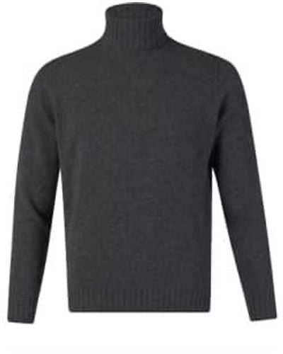 FILIPPO DE LAURENTIIS Charcoal Wool And Cashmere Roll Neck Sweater Dv3Ml 980 - Blu