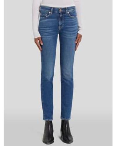 7 For All Mankind Roxanne Luxe Vintage Blueprint - Azul