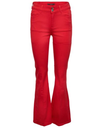 Esprit Bootcut Jeans con pliegues prensados rojo