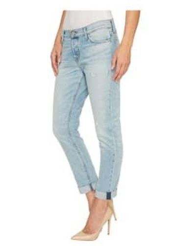 Hudson Jeans Aubergin Wc 4100 Dkhoh Riley Crop Heavy Hitter Jeans - Blu