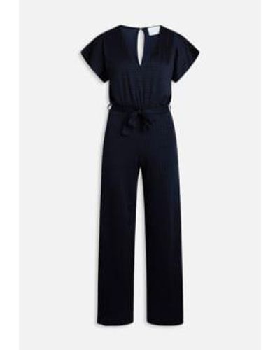 Sisters Point Jumpsuit Or Girl V Neck Check - Blu