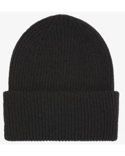 COLORFUL STANDARD Deep Black Merino Wool Hat