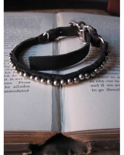 Goti Leather Bracelet With Silver Br 216 - Metallic