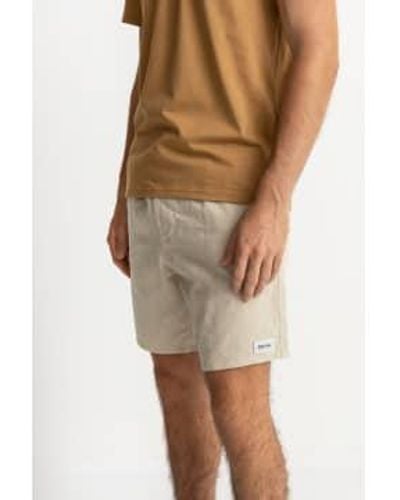 Rhythm Sand Textured Linen Jam Shorts Ecru / 30 - Brown