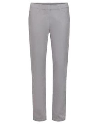 Robell Bella pantalones en terciopelo gris