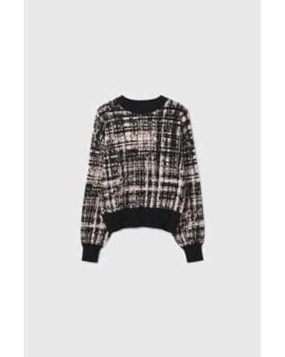 Rodebjer Fiore Check Jumper - Black