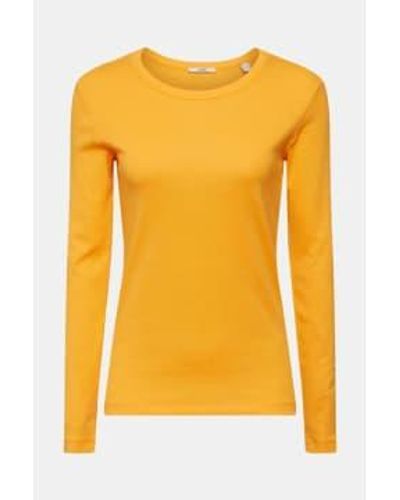 Esprit Camisa manga larga en naranja - Amarillo