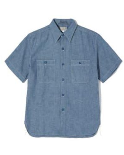 Buzz Rickson's Chambray Work Shirt Xl/42 - Blue