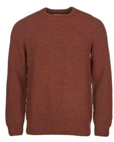 Barbour Horseford Crew Neck Sweater Cinnamon M - Brown