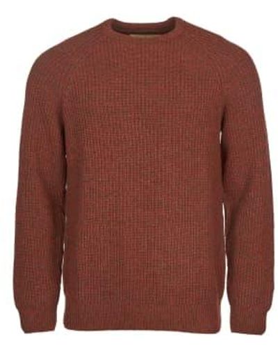 Barbour Horseford Crew Neck Jumper Cinnamon M - Brown