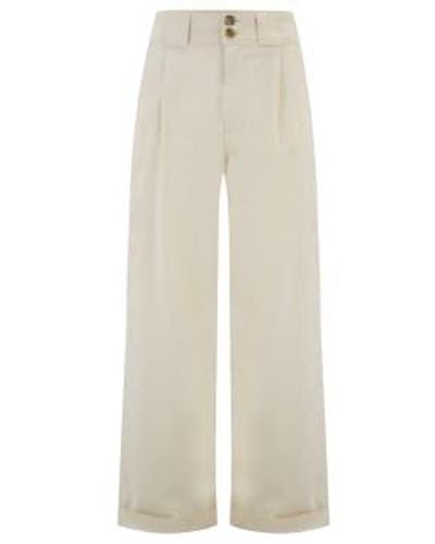 Woolrich Stretch Twill Pant In Milky - Natural