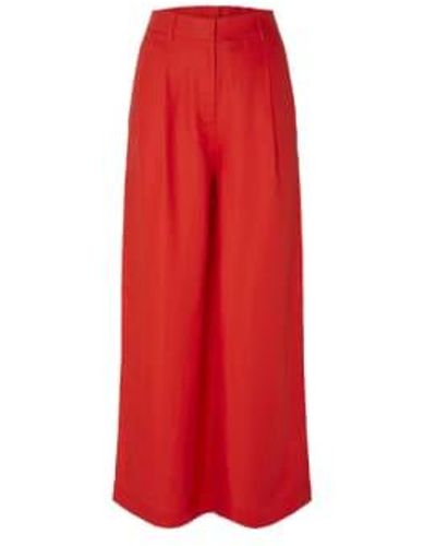 SELECTED Lyra Trousers - Rosso