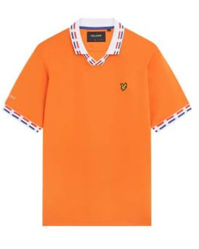 Lyle & Scott Netherlands Football Polo Shirt S - Orange