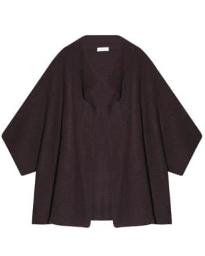 Cashmere Fashion Engage Cashmere Open Poncho Jacket - Black
