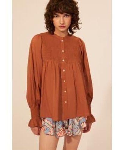 Antik Batik SS22 Emma Bluse - Orange