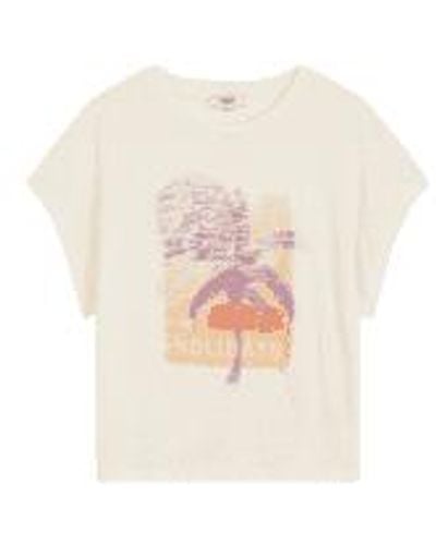 Suncoo Manoe Print T Shirt In Casse - Bianco