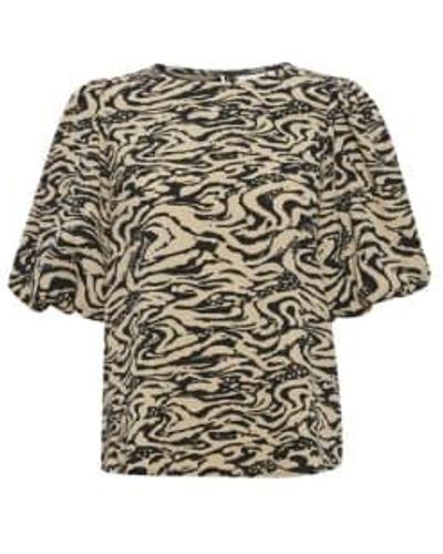 Ichi Fanora SS en Didkin Wavy Animal Print - Multicolor