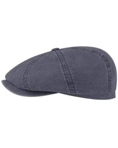 Stetson Casquette hatteras bleu delave coton bio