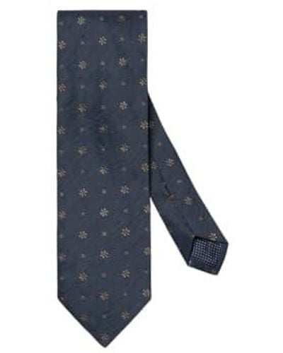 Eton Silk Linen Tie 1 - Blu