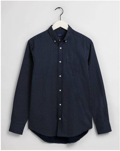 GANT Marine Blue Fit Shirt Regular Fit avec imprimé floral géométrique - Bleu
