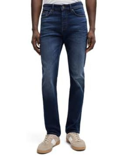 BOSS Delaware Slim Fit Jeans Sailor Dark Stretch - Blu
