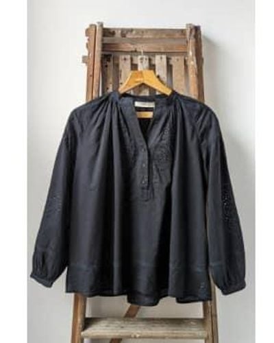 Vanessa Bruno Nipoa Broderie Anglaise Blouse 36 - Black