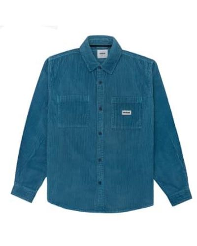 Parlez Track Cord Long-sleeved Shirt - Blue