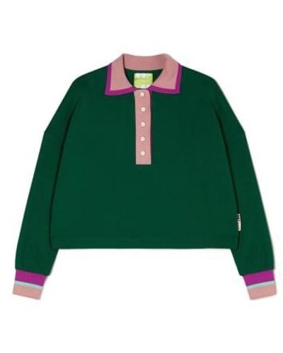 OOF WEAR Sweatshirt With Knitted Collar 4027 - Green