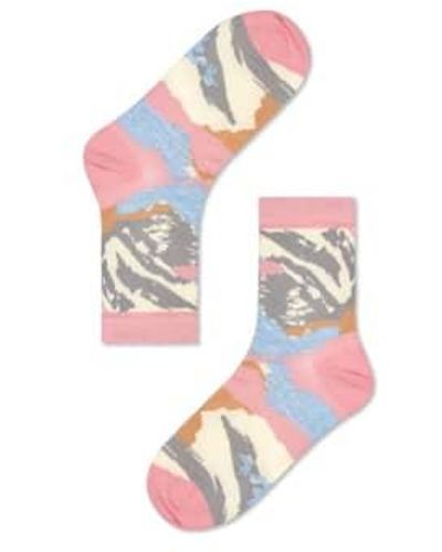 Happy Socks Chaussettes d'équipage gabriela rose clair