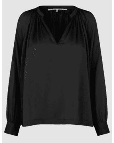 Second Female Blusa túnica drapeas en negro