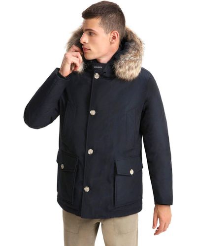 Woolrich Giacca Arctic Detachable Fur Anorak Uomo Blu