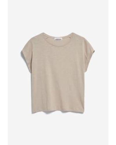 ARMEDANGELS Oneliaa Sand Stone T-shirt S - Natural