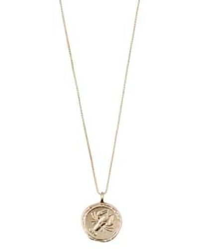 Pilgrim Cancer Zodiac Necklace - Metallic